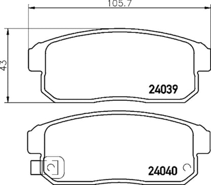Hella Pagid Disc Brake Pad Set 355036411