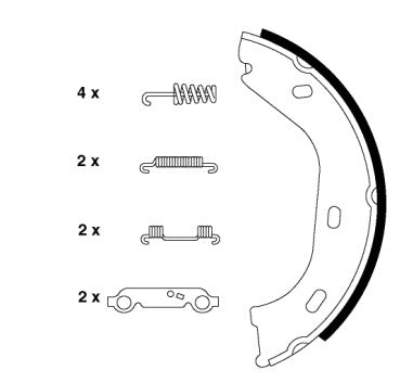 Hella Pagid Parking Brake Shoe Set 355050001