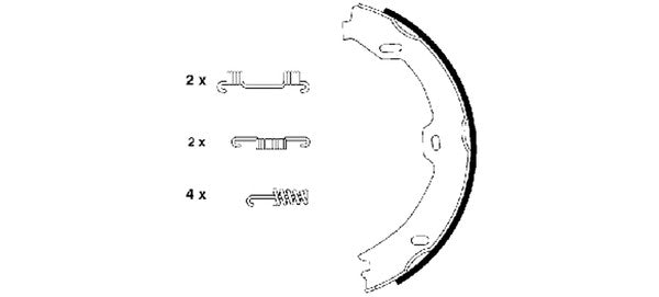 Hella Pagid Parking Brake Shoe Set 355050481