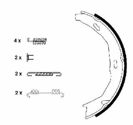 Hella Pagid Parking Brake Shoe Set 355050771