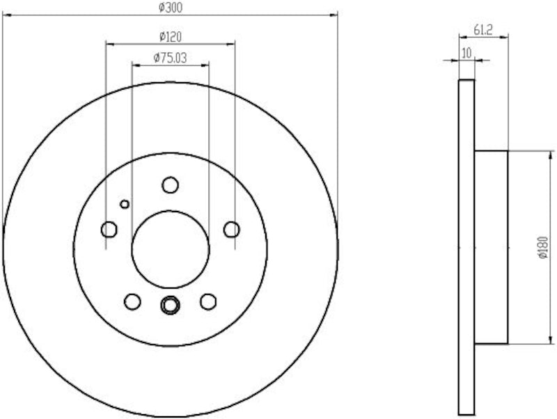 Hella Pagid Disc Brake Rotor 355101732