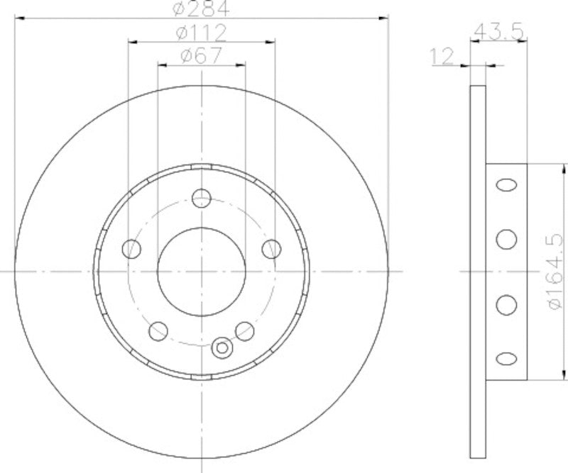 Hella Pagid Disc Brake Rotor 355102952