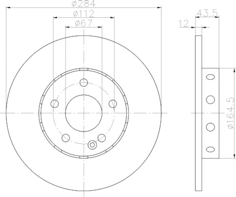 Hella Pagid Disc Brake Rotor 355102952