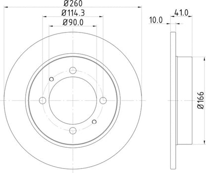 Hella Pagid Disc Brake Rotor 355105472