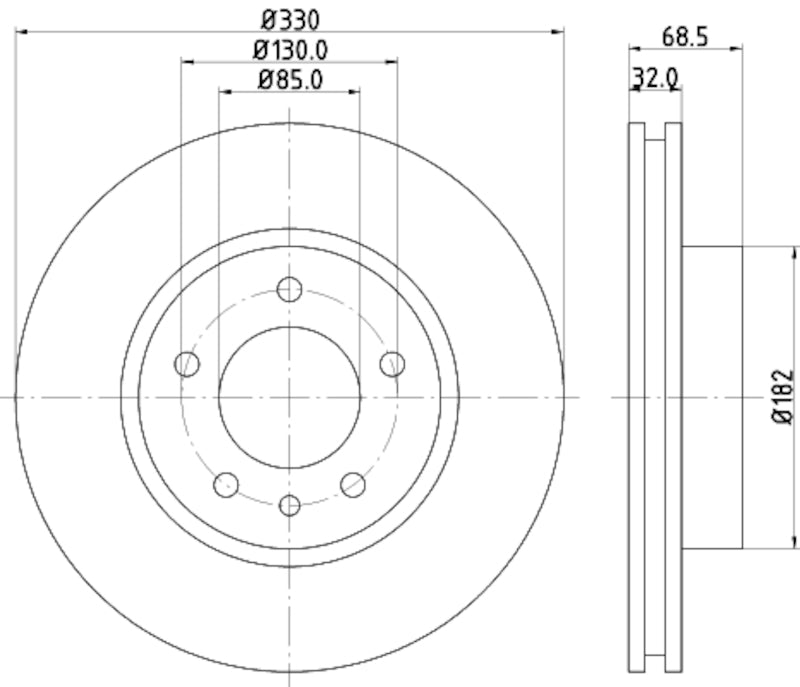 Hella Pagid Disc Brake Rotor 355109722