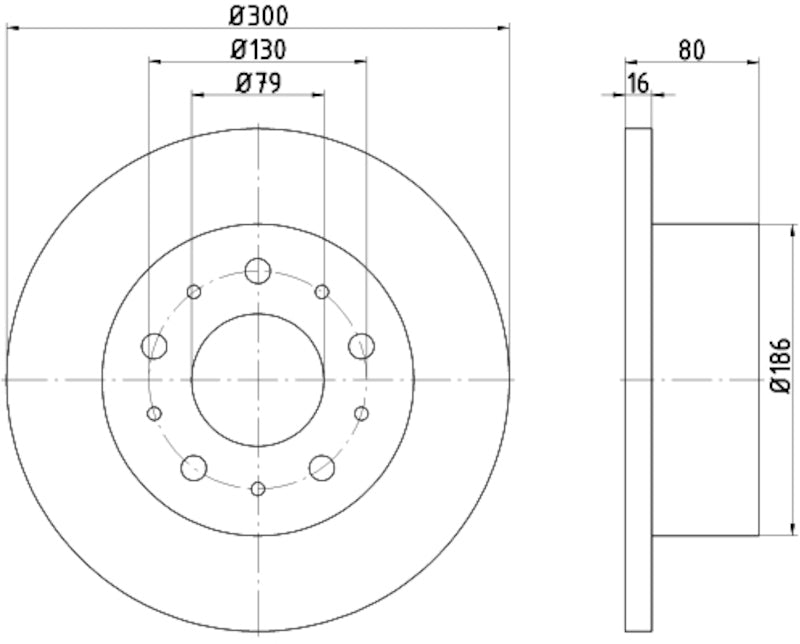 Hella Pagid Disc Brake Rotor 355113731