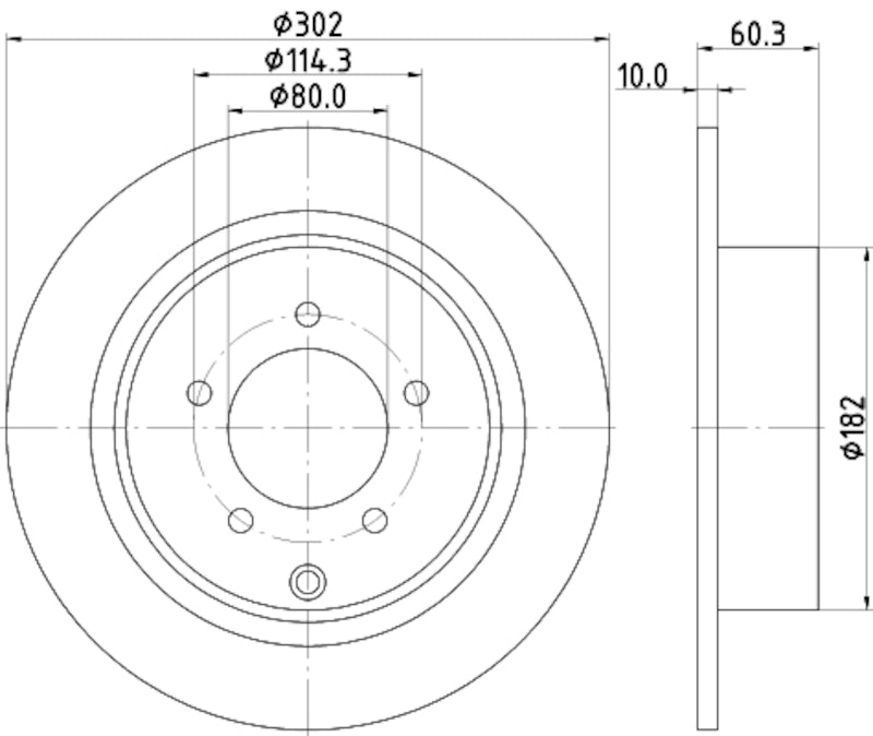 Hella Pagid Disc Brake Rotor 355115492