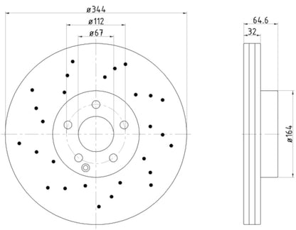 Hella Pagid Disc Brake Rotor 355116951