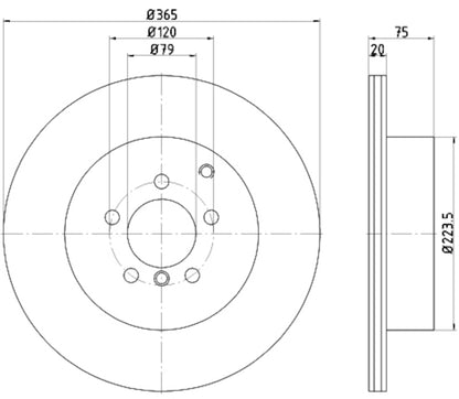 Hella Pagid Disc Brake Rotor 355116961