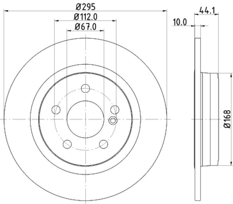 Hella Pagid Disc Brake Rotor 355119422