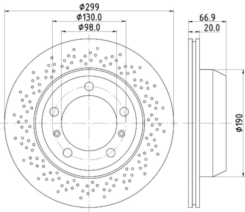 Hella Pagid Disc Brake Rotor 355120222