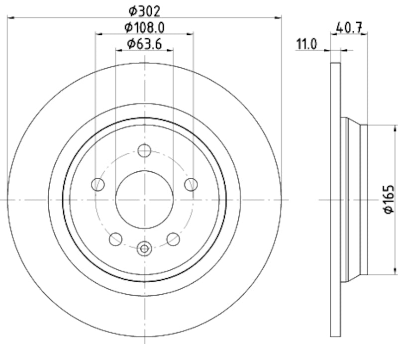 Hella Pagid Disc Brake Rotor 355120371