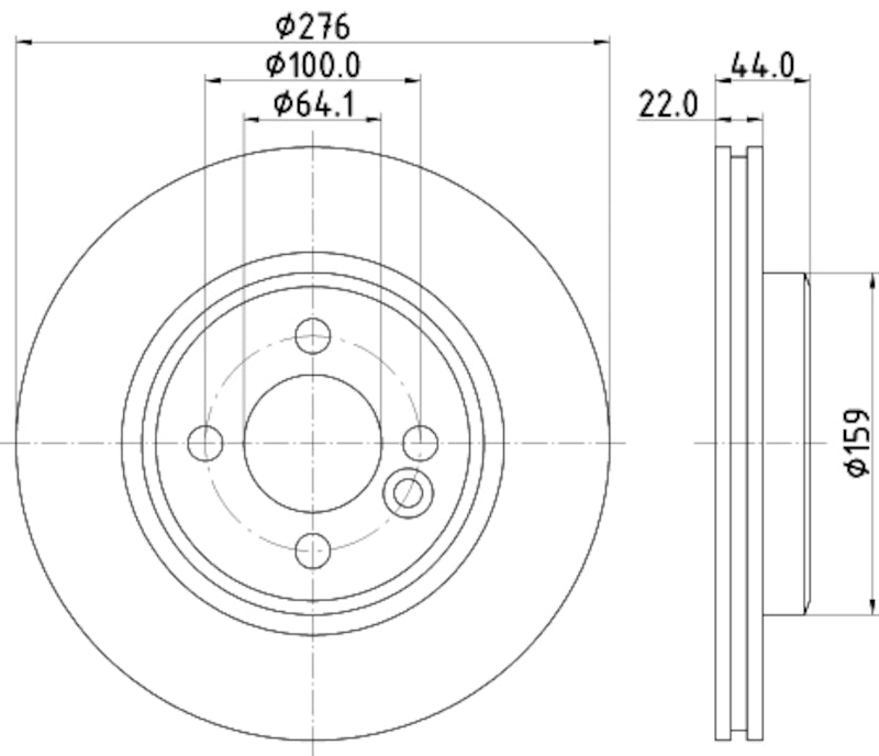 Hella Pagid Disc Brake Rotor 355120612