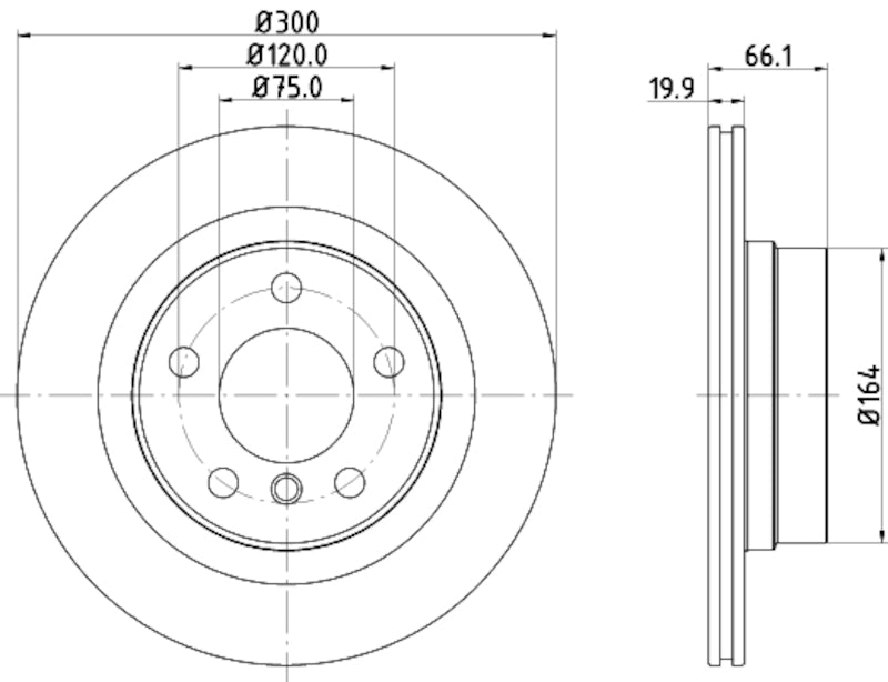 Hella Pagid Disc Brake Rotor 355120972