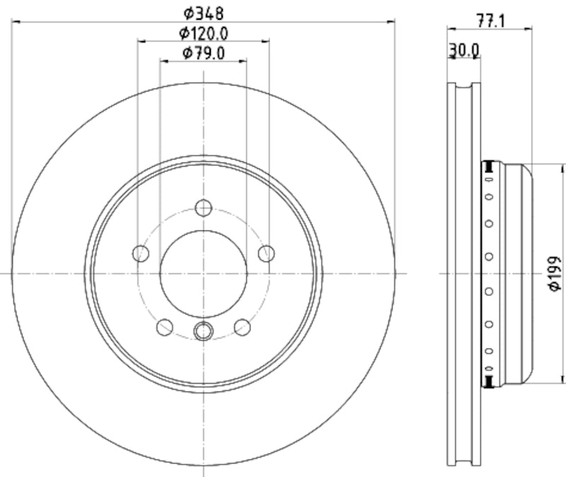 Hella Pagid Disc Brake Rotor 355120981