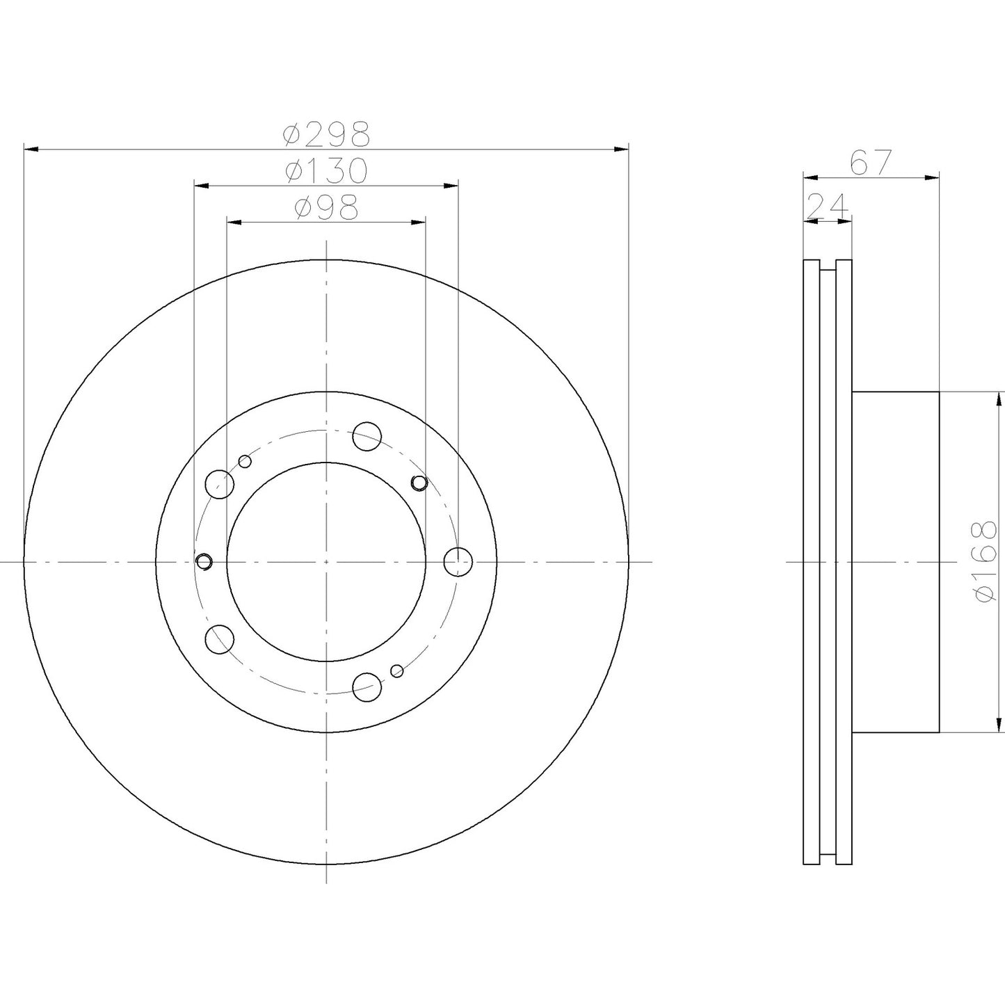 Hella Pagid Disc Brake Rotor 355121842
