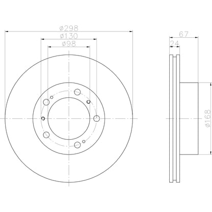 Hella Pagid Disc Brake Rotor 355121842