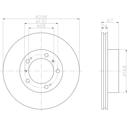 Hella Pagid Disc Brake Rotor 355121842
