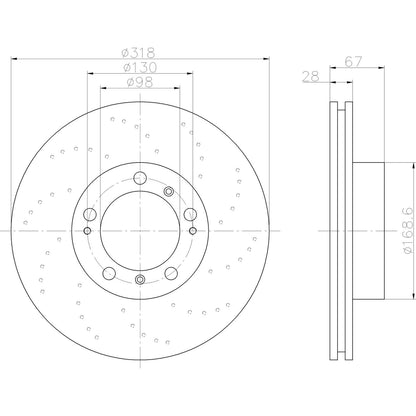Hella Pagid Disc Brake Rotor 355121932