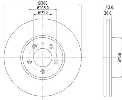 Hella Pagid Disc Brake Rotor 355122132