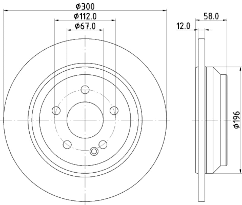 Hella Pagid Disc Brake Rotor 355122441