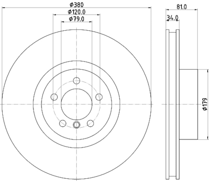 Hella Pagid Disc Brake Rotor 355122571