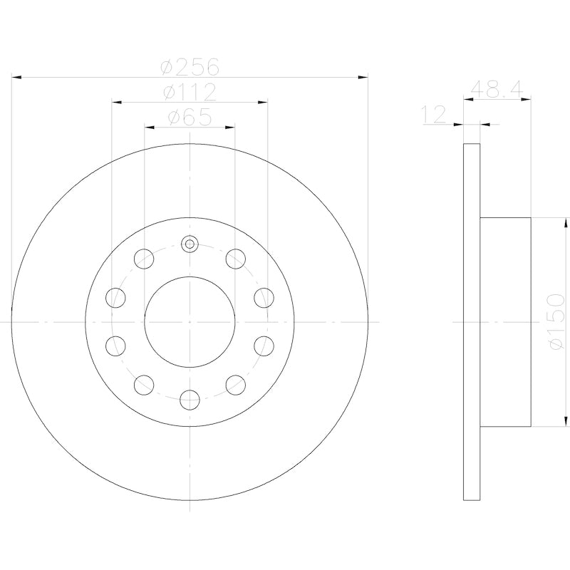 Hella Pagid Disc Brake Rotor 355122622