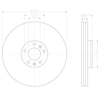 Hella Pagid Disc Brake Rotor 355122632