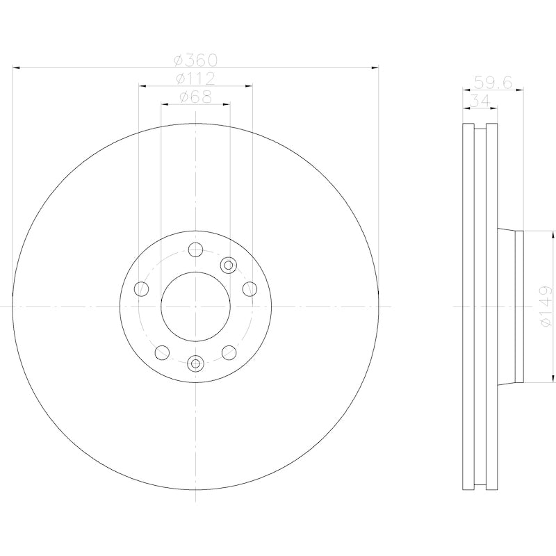 Hella Pagid Disc Brake Rotor 355122632