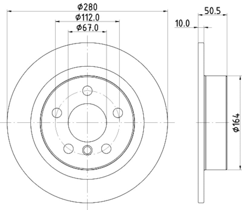 Hella Pagid Disc Brake Rotor 355122661