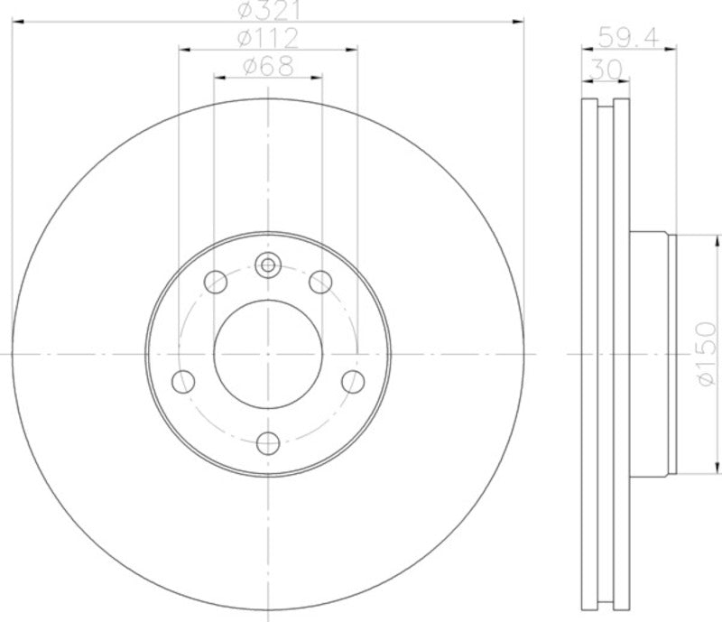 Hella Pagid Disc Brake Rotor 355122722