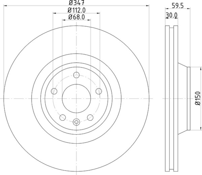 Hella Pagid Disc Brake Rotor 355122732