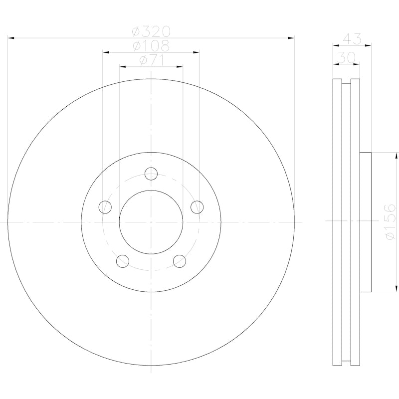 Hella Pagid Disc Brake Rotor 355122872