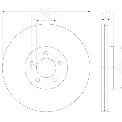 Hella Pagid Disc Brake Rotor 355122872