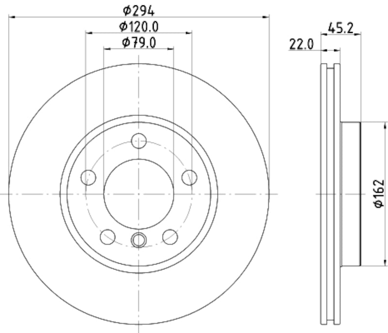 Hella Pagid Disc Brake Rotor 355122931