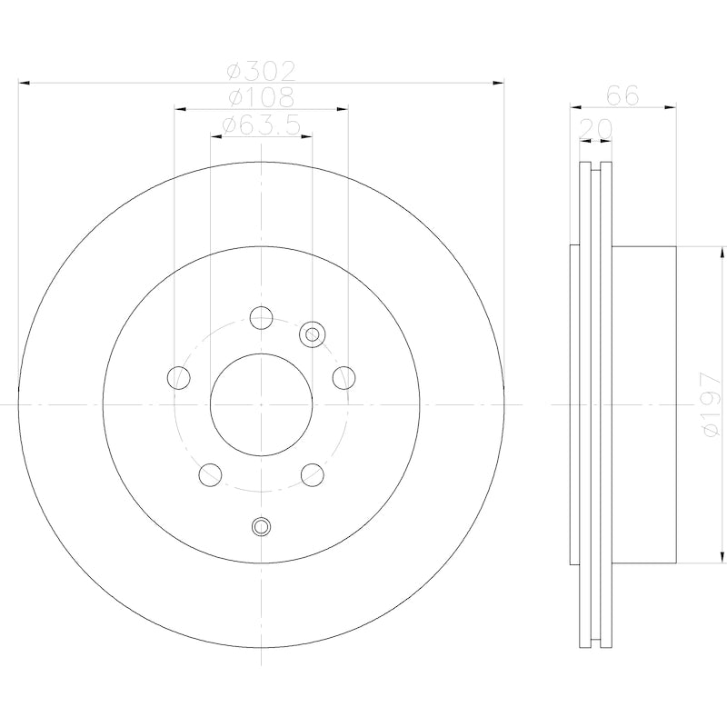 Hella Pagid Disc Brake Rotor 355122932