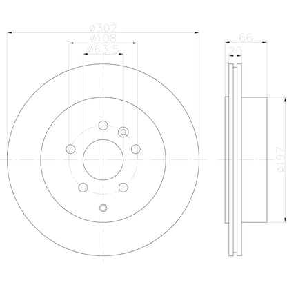 Hella Pagid Disc Brake Rotor 355122932