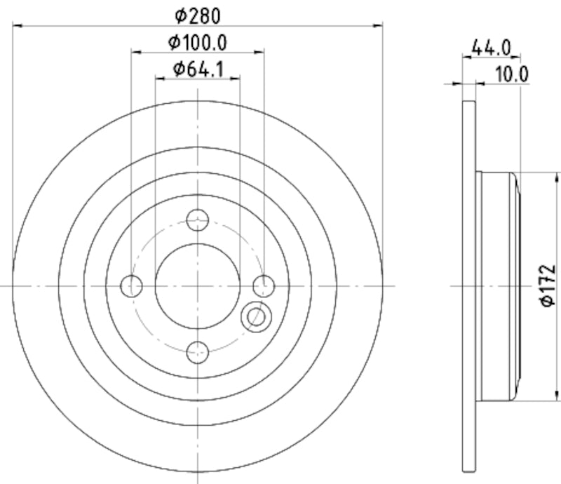 Hella Pagid Disc Brake Rotor 355122971