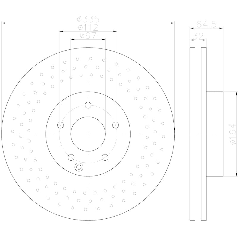 Hella Pagid Disc Brake Rotor 355122972