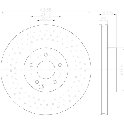 Hella Pagid Disc Brake Rotor 355122972