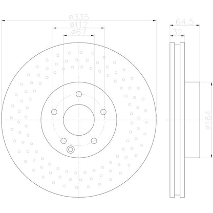 Hella Pagid Disc Brake Rotor 355122972