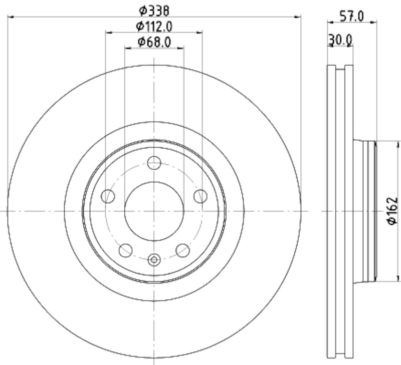 Hella Pagid Disc Brake Rotor 355125171