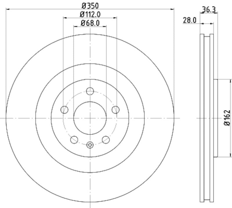 Hella Pagid DISC BRAKE ROTOR 355126421