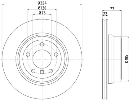 Hella Pagid Disc Brake Rotor 355126521