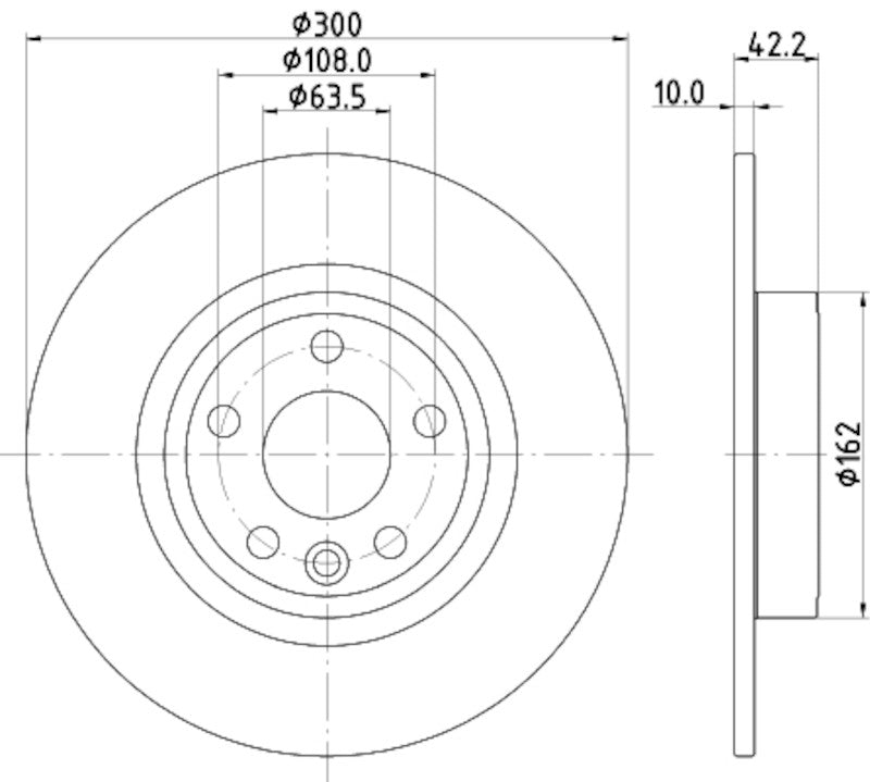 Hella Pagid Disc Brake Rotor 355126721