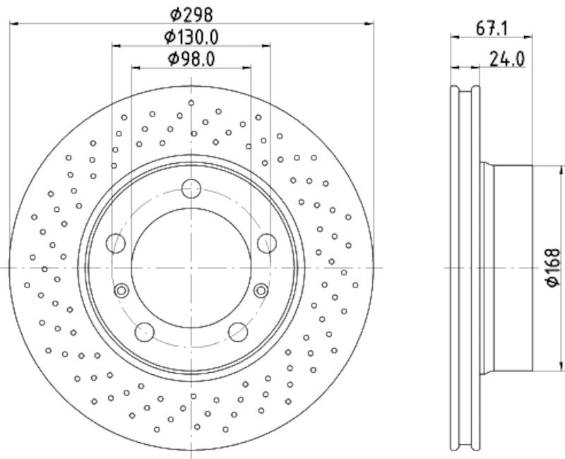 Hella Pagid Disc Brake Rotor 355126891