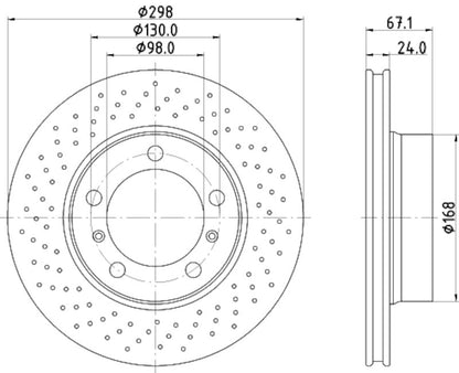 Hella Pagid Disc Brake Rotor 355126891
