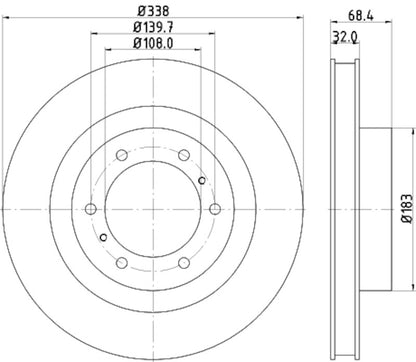 Hella Pagid Disc Brake Rotor 355129861