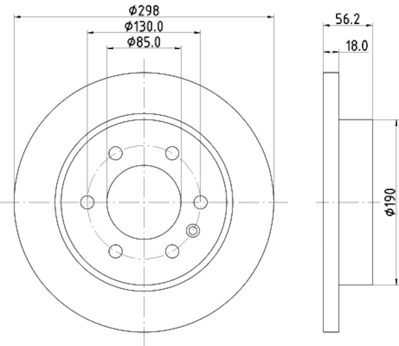 Hella Pagid Disc Brake Rotor 355131831