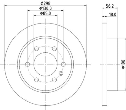 Hella Pagid Disc Brake Rotor 355131831